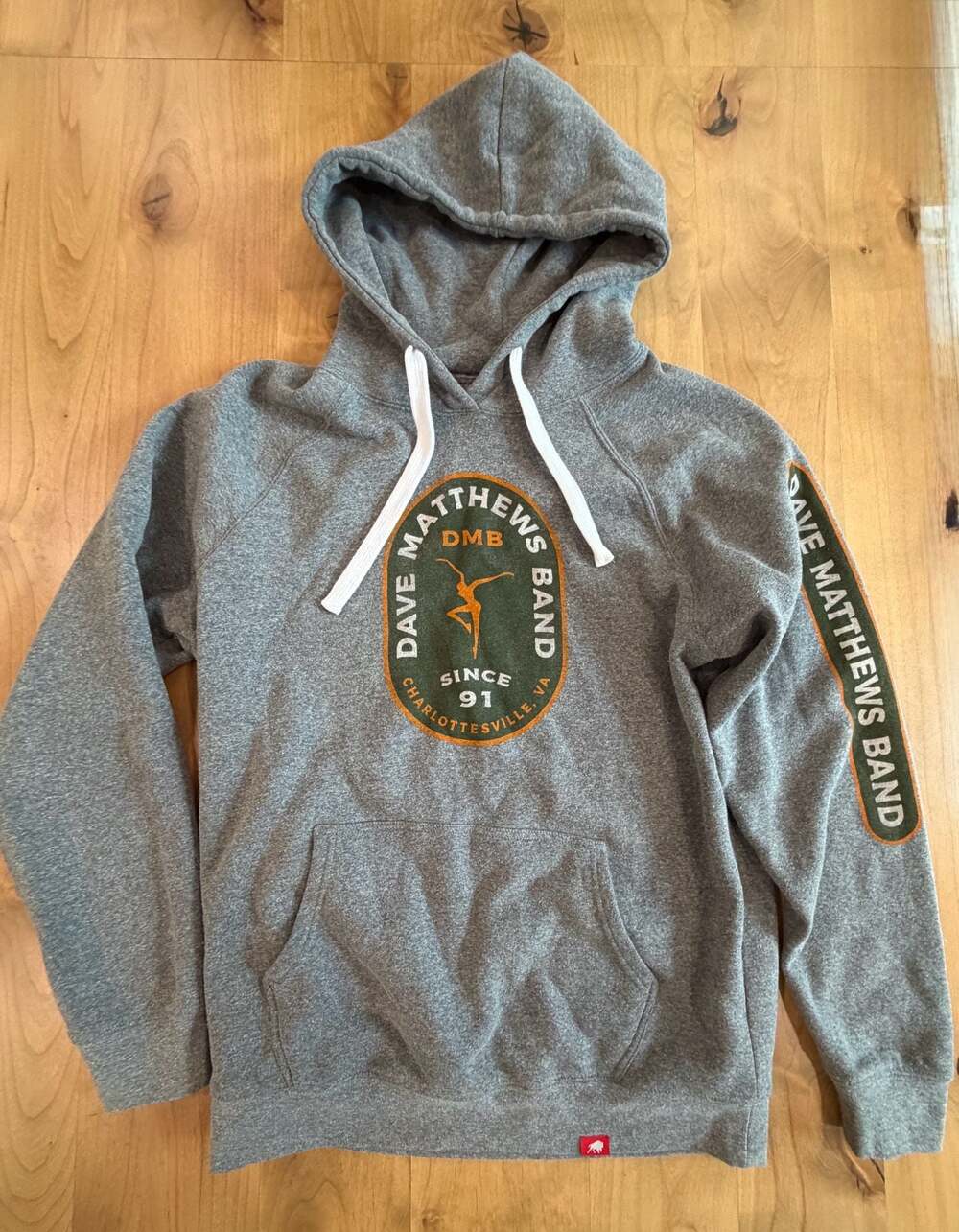 Sportiqe Dave Matthews Band DMB Heather Gray Pullover Hoodie Size L
